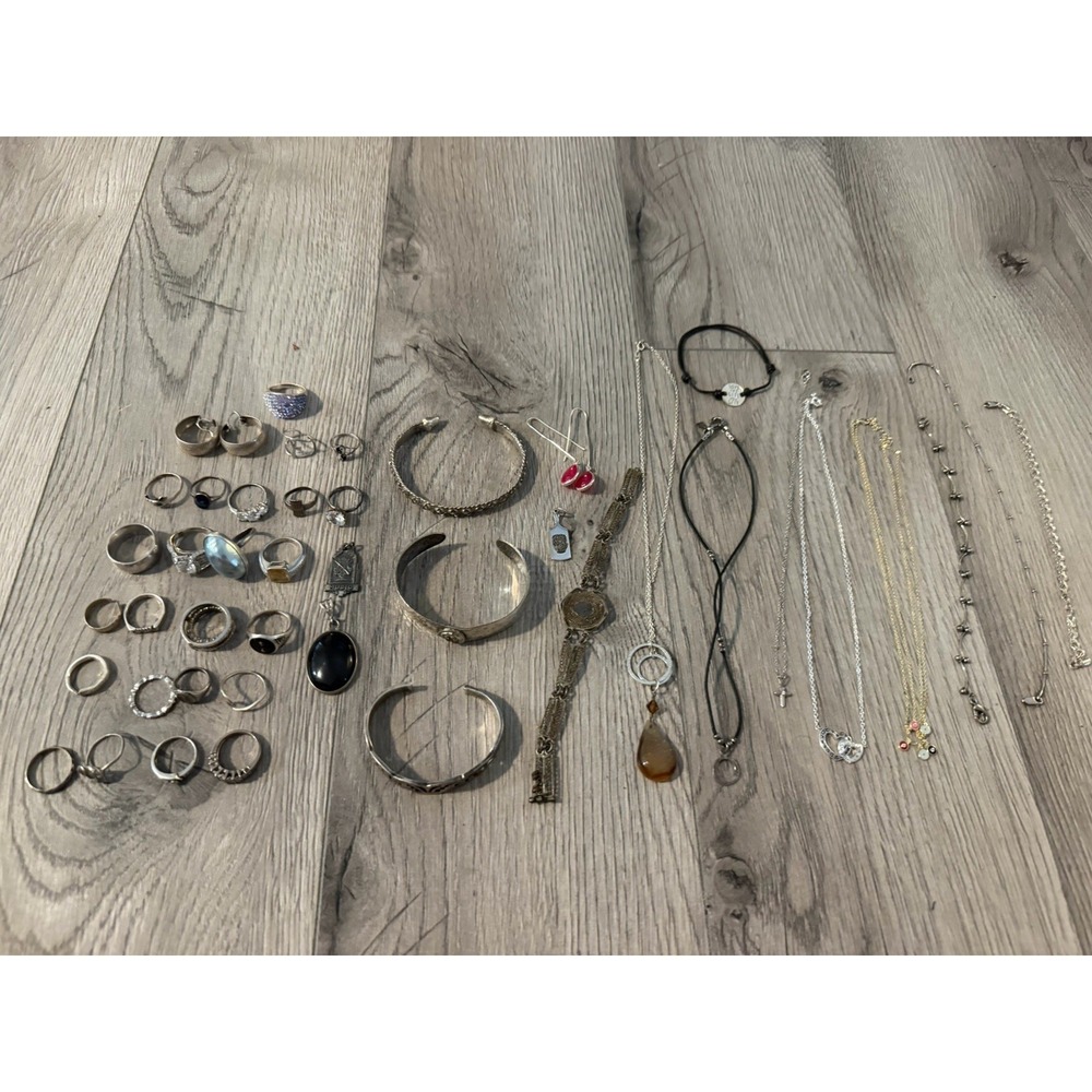 Sterling Silver Jewelry Lot of 230 grams ~ Wearable Not Scrap ~ 925/800 Rings